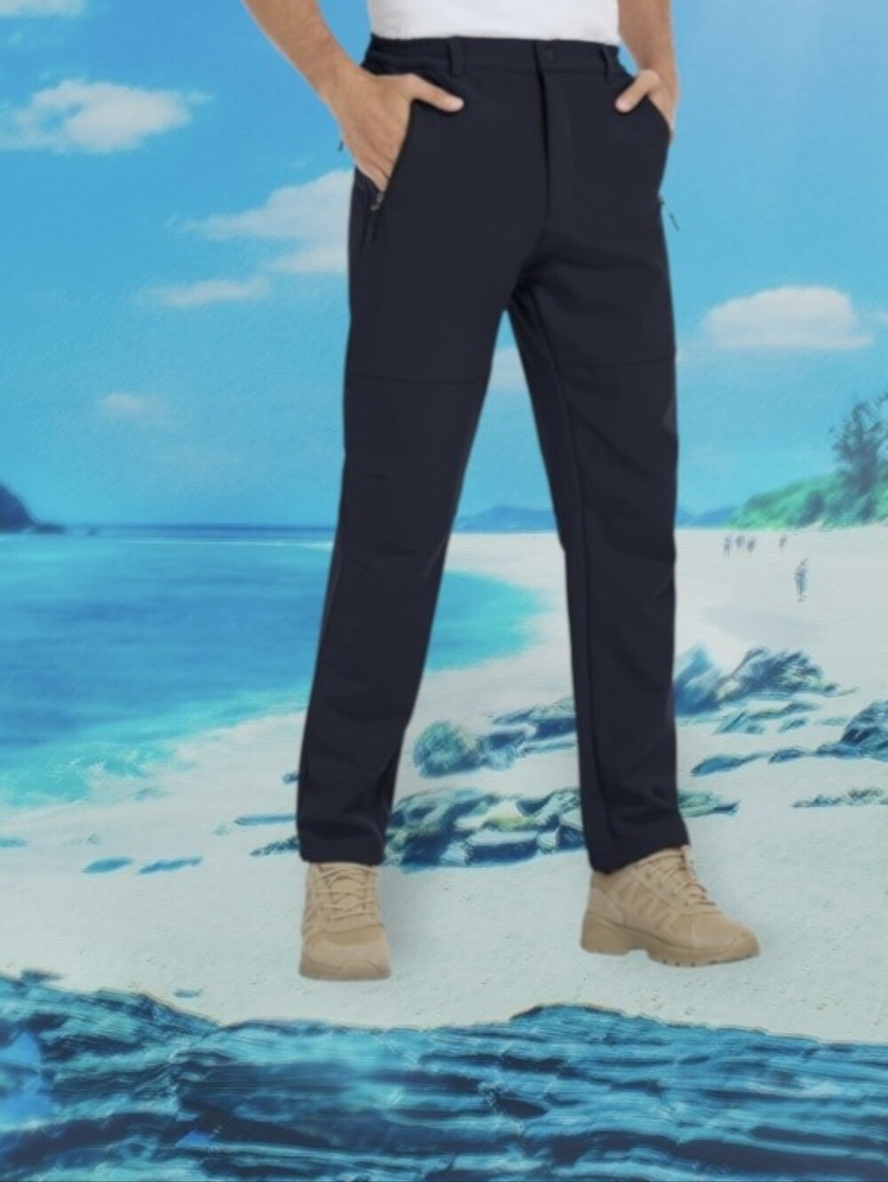 #K109 Little Donkey Andy Men's Black Performance Pants - All-Day Comfort